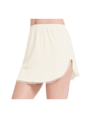 MANCYFIT | Half Slip for Women Underskirt Short Mini Skirt Slit Lace Trim