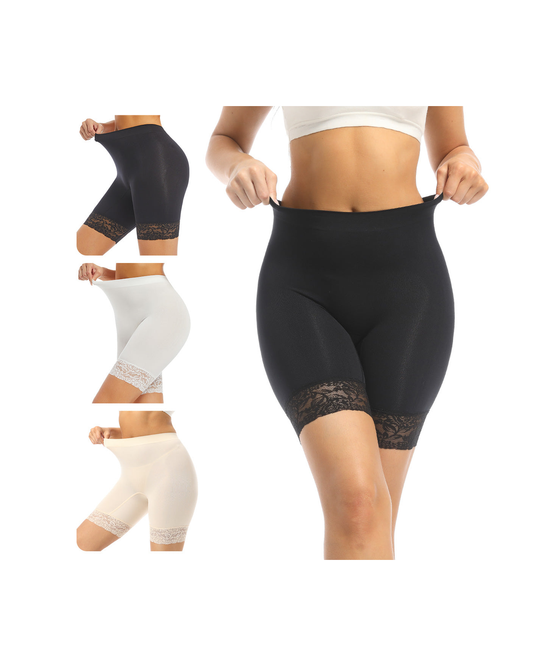 Womens Slip Shorts, Anti-Chafing Tummy ControlPanty Shorts LaceSeamless Undershorts For Dresses & Skirts