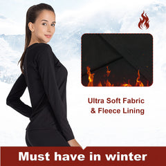 Thermal Underwear for Women Long Johns Set Fleece Lined Ultra Soft