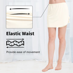 Half Slip for Women Underskirt Short Mini Skirt Slit Lace Trim
