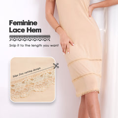 Women's Tube Top Dress Slip Sleeveless Underdress Invisible Straps