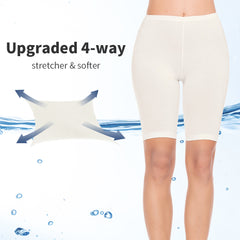 MANCYFIT Short Leggings for Women Slip Shorts Mid Thigh Legging Plus Size Undershorts Flat