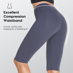 MANCYFIT Biker Shorts for Women High Waist Premium Lycra Yoga Workout Spandex Shorts 13 inch