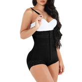 Corseted body shaping high waisted trousers - Detachable shoulder straps