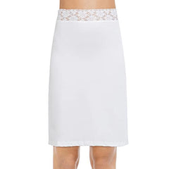 MANCYFIT Half Slips for Women Underskirt Short Mini Skirt with Floral Lace Waistband