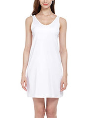Womens Full Slip Tank Top Dress Slip Sleeveless Under Dress Wide Straps