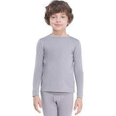 MANCYFIT Thermal Tops for Boys Fleece Lined Underwear Long Sleeve Undershirts Baselayer