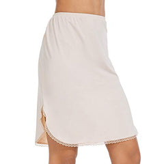 MANCYFIT Half Slips for Women Underskirt Short Mini Skirt with Floral Lace Trim