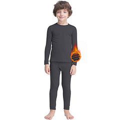 MANCYFIT Thermal Underwear for Boys Fleece Lined Long Johns Set Kids Base Layer Ultra Soft