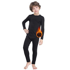 MANCYFIT Thermal Underwear for Boys Fleece Lined Long Johns Set Kids Base Layer Ultra Soft
