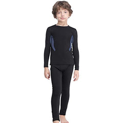 MANCYFIT Kids Thermal Underwear Set Compression Shirt & Pants Athletic Base Layer Long Johns for Boys Girls