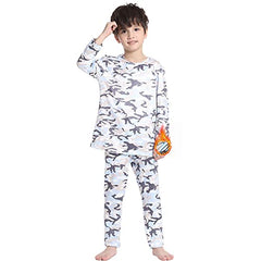 MANCYFIT Thermal Underwear for Boys Fleece Lined Long Johns Set Kids Base Layer Ultra Soft