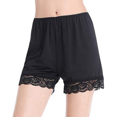 MANCYFIT Pettipants for Women Half Slip Culotte Shorts Split Skirt Lace Snip 4” Inseam