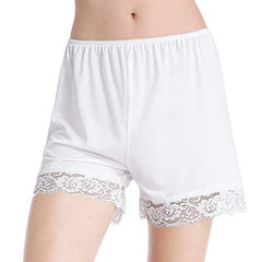 MANCYFIT Pettipants for Women Half Slip Culotte Shorts Split Skirt Lace Snip 4” Inseam