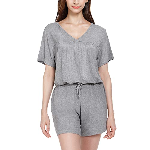MANCYFIT | Womens Pajamas Set Long Sleeves Sleepwear Soft Pj Lounge Sets V Neck Nightwear