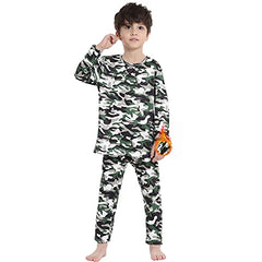 MANCYFIT Thermal Underwear for Boys Fleece Lined Long Johns Set Kids Base Layer Ultra Soft