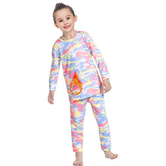 MANCYFIT Thermal Underwear for Girls Fleece Lined Long Johns Set Kids Base Layer Ultra Soft