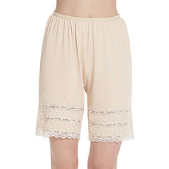 MANCYFIT Half Slip Shorts Culotte for Women Split Skirt Lace Pettipants Snip 7-9” Inseam