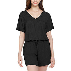 MANCYFIT Womens Pajamas Set Long Sleeves Sleepwear Soft Pj Lounge Sets V Neck Nightwear