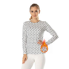 MANCYFIT Womens Thermal Tops Fleece Lined Shirt Long Sleeve Base Layer