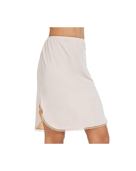 MANCYFIT | Half Slips for Women Underskirt Short Mini Skirt with Floral Lace Trim