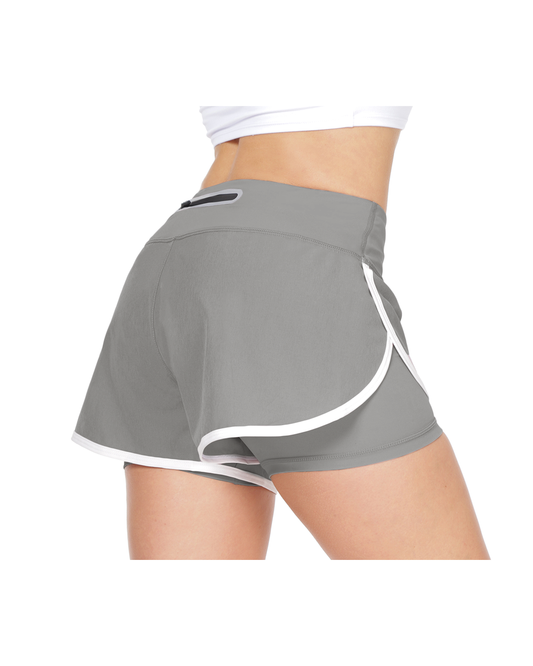 Women's Quick Dry Pants 2-in-1 - Running Shorts Single Side Pocket