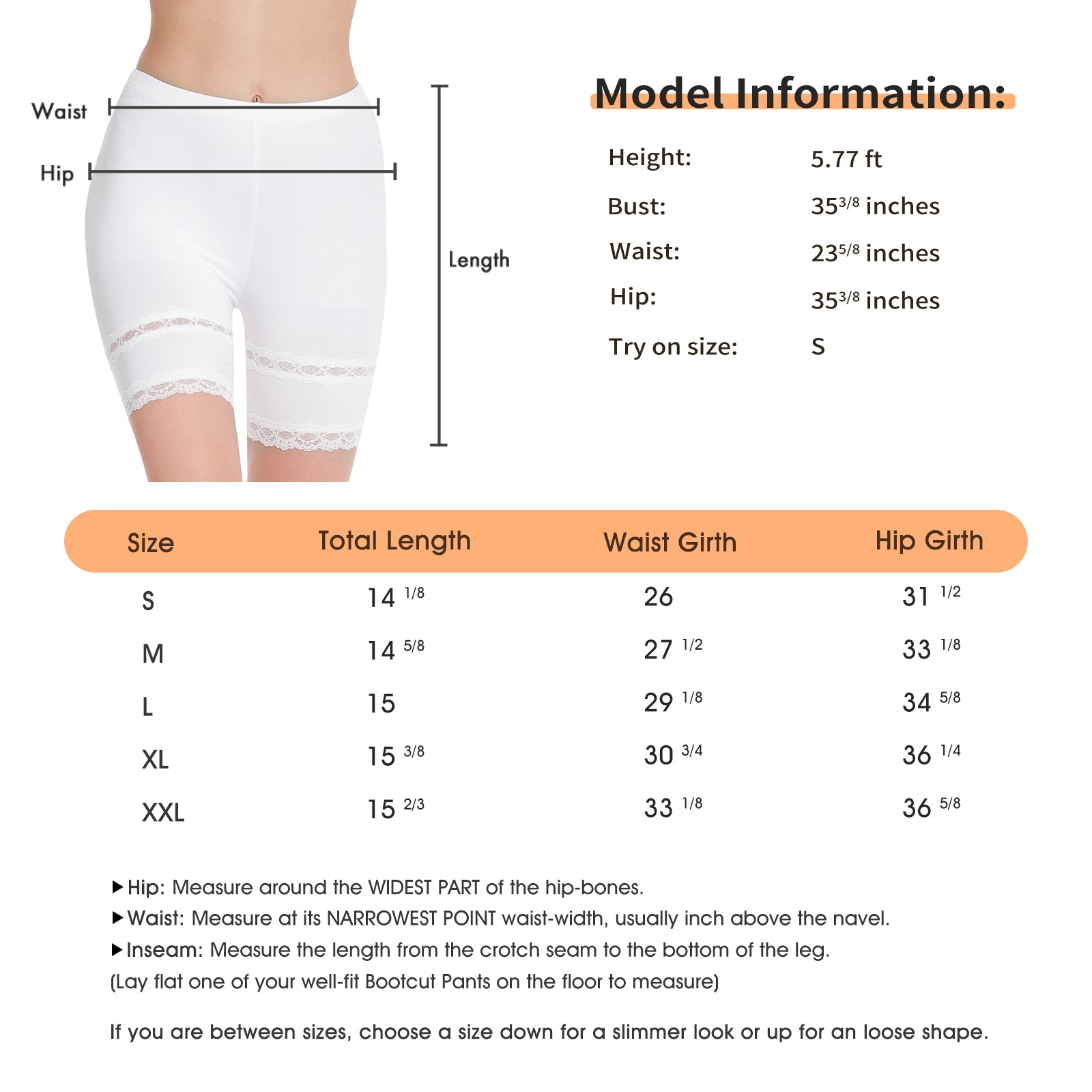 MANCYFIT Slip Shorts for Women Lace Trim Short Leggings Stretch Mid Thigh Undershorts