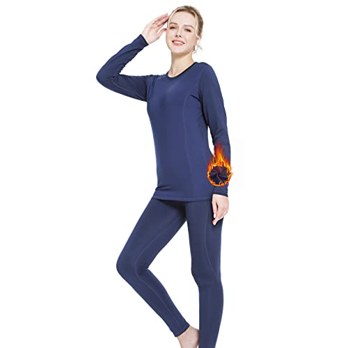 Buy Thermal Underwear Women Ultra-Soft Long Johns Set Base Layer Skiing  Winter Warm Top & Bottom …, Black, X-Small at