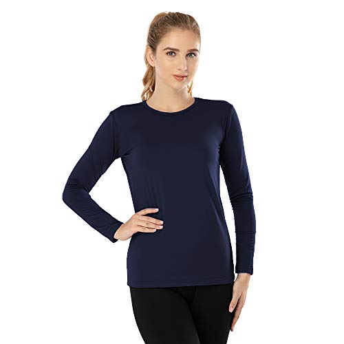 MANCYFIT | Womens Thermal Tops Fleece Lined Shirt Long Sleeve Base Layer