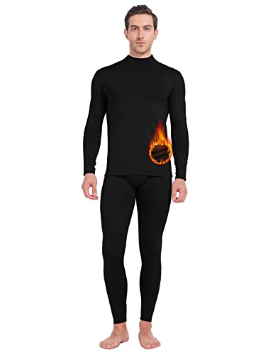 MANCYFIT | Thermal Underwear for Men Long Johns Set Fleece Lined Ultra Soft