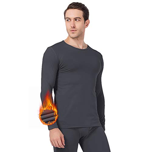 MANCYFIT | Mens Thermal Shirts Fleece Lined Top Long Sleeve Compression Base Layer