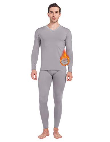 MANCYFIT Thermal Underwear for Men Long Johns Set Fleece Lined Ultra Soft