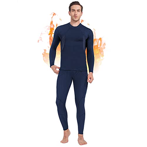 Thermal Underwear for Men Warm Long Johns with Cotton for Skiing Running