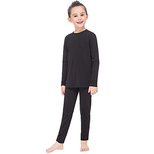 HAWEE Boys and Girls Thermal Underwear Kids Fleece Lined Thermals Baselayer  Long Johns Set For Age 3-10 Years
