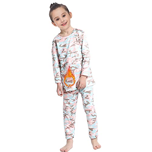 Popular Girls Thermal Underwear Set - Thermal Shirt & Pants. Base Layer  with Leggings for Cold & Snow. Kids Long Johns Set