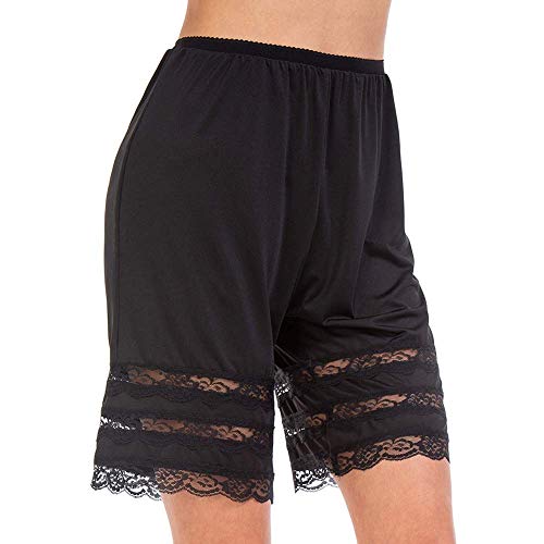 MANCYFIT | Half Slip Shorts Culotte for Women Split Skirt Lace Pettipants Snip 7 | 9” Inseam