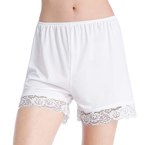 MANCYFIT | Pettipants for Women Half Slip Culotte Shorts Split Skirt Lace Snip 4” Inseam