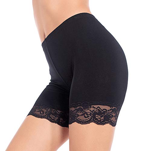 lace under dress shorts Bricelyn Lace Trim Satin Shorts in Yellow