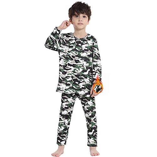 MANCYFIT Thermal Underwear for Boys Fleece Lined Long Johns Set Kids Base Layer Ultra Soft